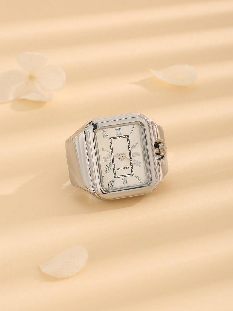 Fashion Ring Roman Numerals Design Quartz Watch For Women Men