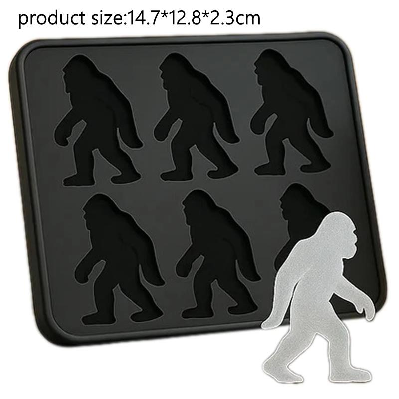Силиконовая форма для льда Sasquatch, Форма для кубиков льда, Подарок, Форма для кубиков льда пищевого качества, Безопасная и прочная, Аксессуар для виски-бара