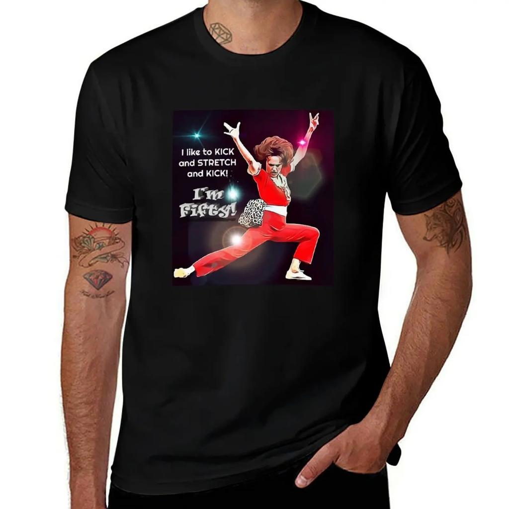 Мне 50 Футболка Kick Stretch Kick фигурки аниме кастомные заготовки милая одежда мужские футболки большого размера