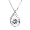 Water Drop Smart Zircon Necklace Women's 1 Carat Imitation Moissanite Pendant Jewelry