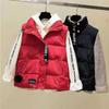 Женский свободный короткий жилет, осенне-зимний утолщенный теплый жилет, пуховое пальто, хлопковый топ
