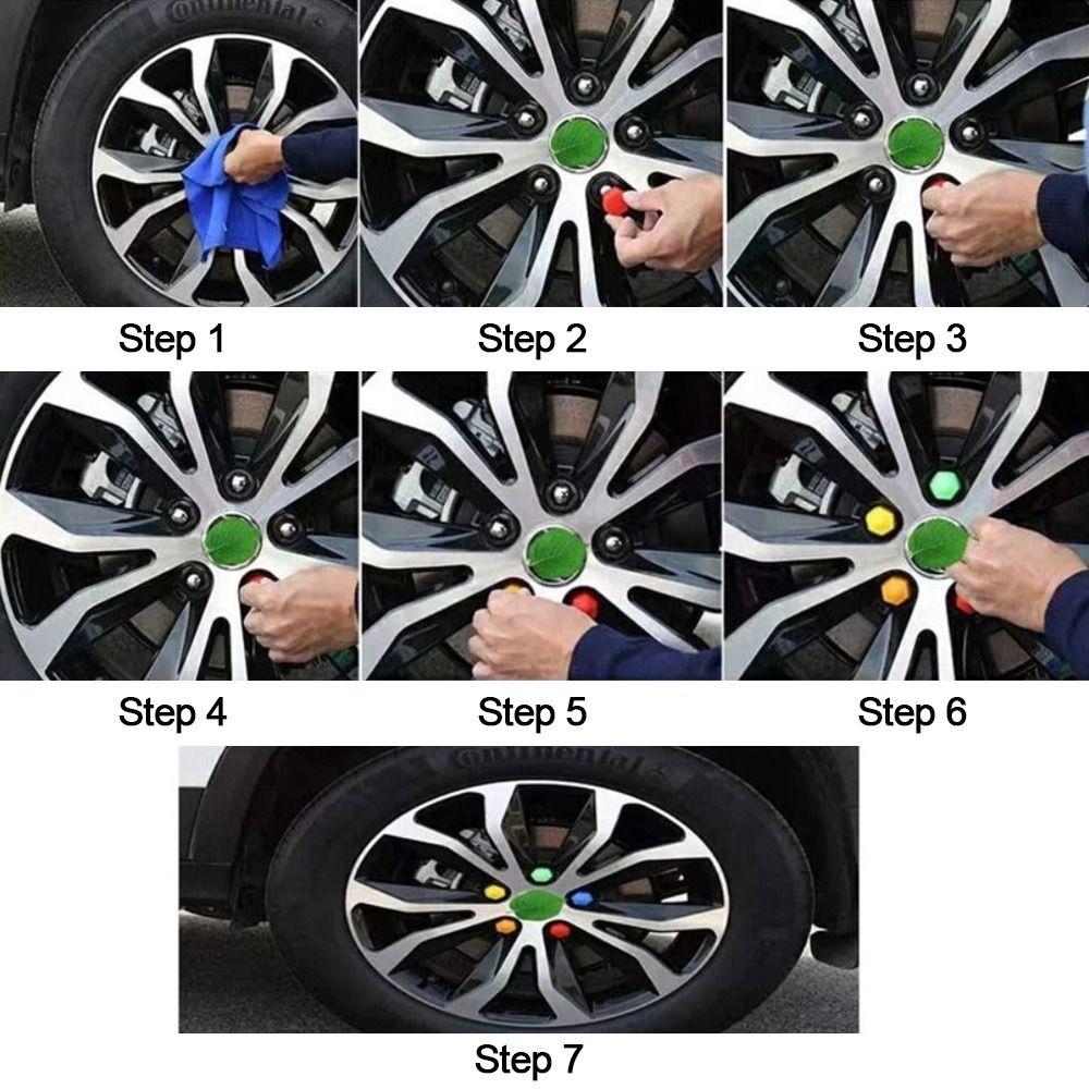 20 шт. 17 мм колпачки на болты ступицы колеса, антикоррозийные защитные крышки гаек, аксессуары для экстерьера автомобиля