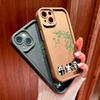 Для iPhone 16 15 14 13 12 11 Pro Max XS Max XR X SE 8 7 милый панда бамбуковый узор мягкий силиконовый полный защитный чехол для телефона