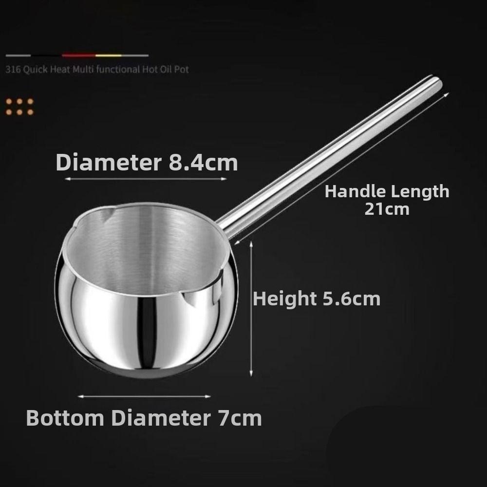 10oz/300ml Milk Warmer Pot Long Handle Cooking Sauce Bowl New Noodle Bowl