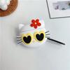 Чехол для AirPods pro2, очки Hello Kitty, милый защитный чехол для AirPods Pro2, милый стильный защитный чехол для наушников Airpods, брелок