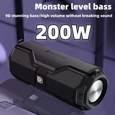 Мощный беспроводной Bluetooth-динамик мощностью 200 Вт, портативный уличный вставной сабвуфер, водонепроницаемая звуковая система с голосовым вызовом Caixa Desom