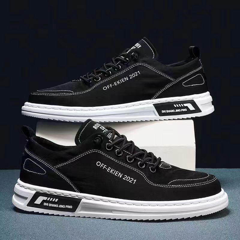 Breathable Casual Ice Silk Canvas Shoes Versatile Soft-soled Men's Shoes Board Shoes Sports Shoes Simple and Fashionable Men's Shoes