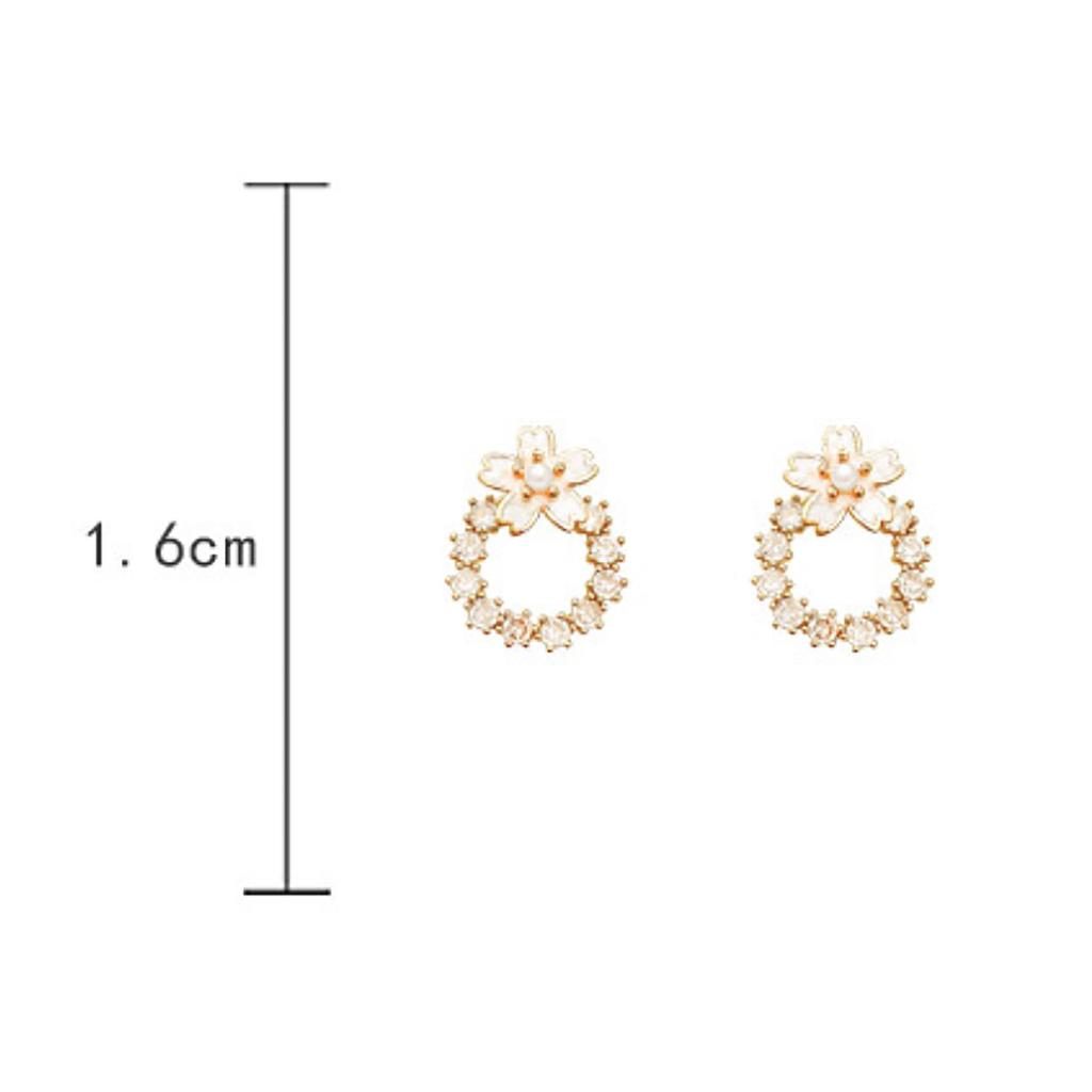 Простота Универсальность Продвинутое Ощущение Изысканный Цветок Полностью Инкрустированные Серьги Для Женщин