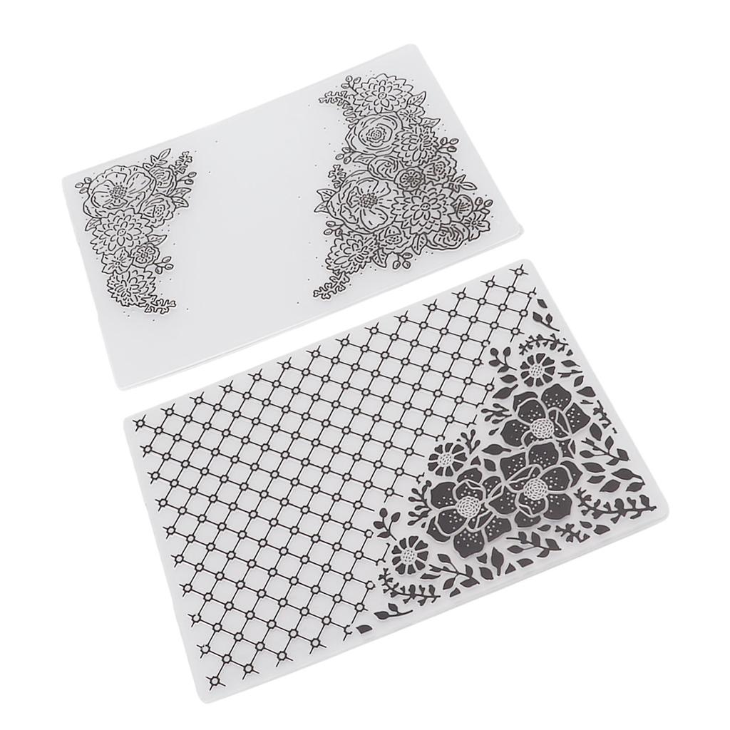 2 шт. Пластиковая папка для тиснения, прозрачная вогнутая выпуклая текстура, шаблоны для поделок, формы для приглашений