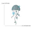 Sparkling Rhinestone Breast Pin Zinc Zinc Alloy Sea Life Pins New Jellyfish Brooches  Women