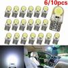 6/10pcs T10 W5W LED Bulb Car Interior Light Turn Side License Plate Lamp 5 Colors