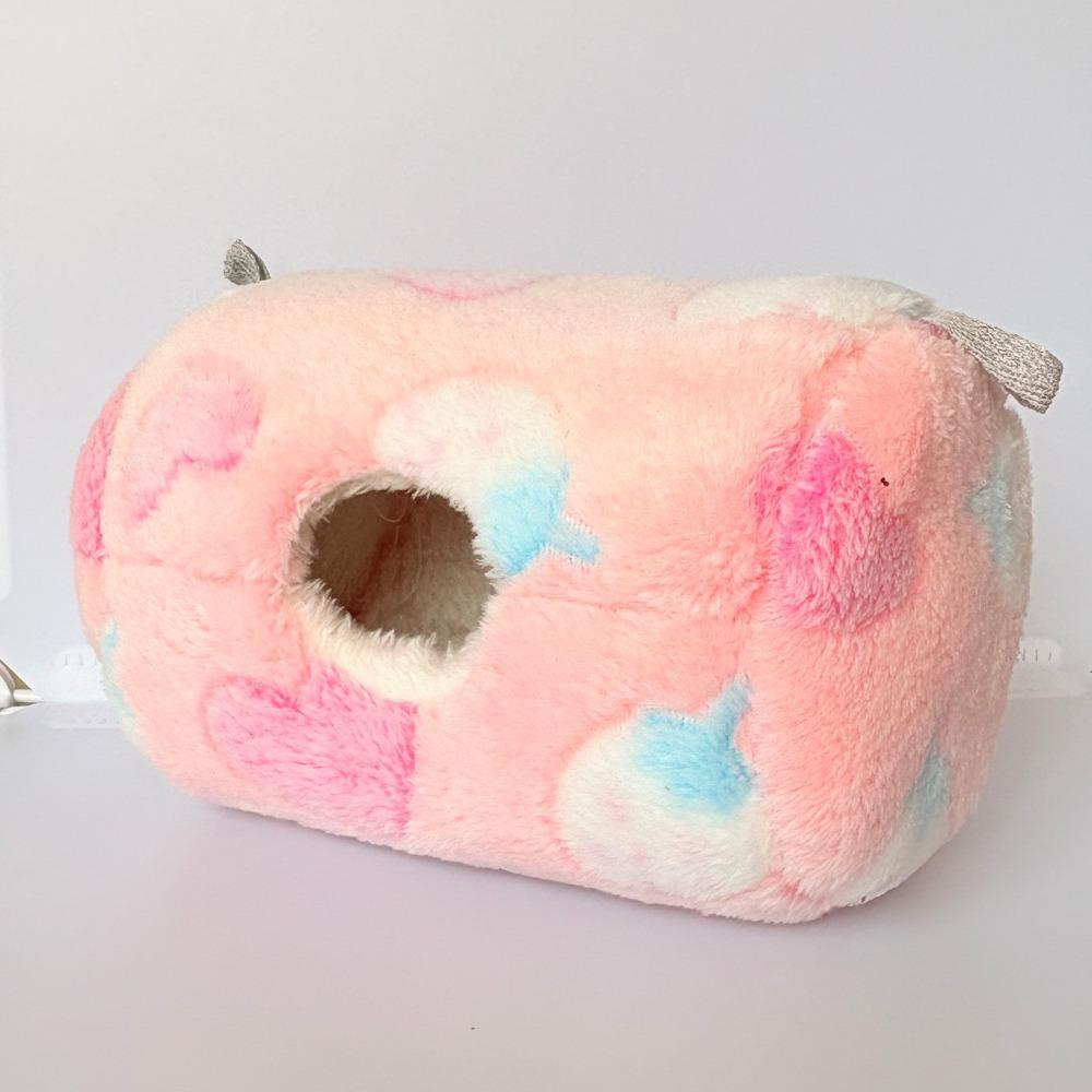 Теплый гамак для хомяка Утолщенный плюшевый Кроватки для белки Спальный мешок для питомца Аксессуары для клетки