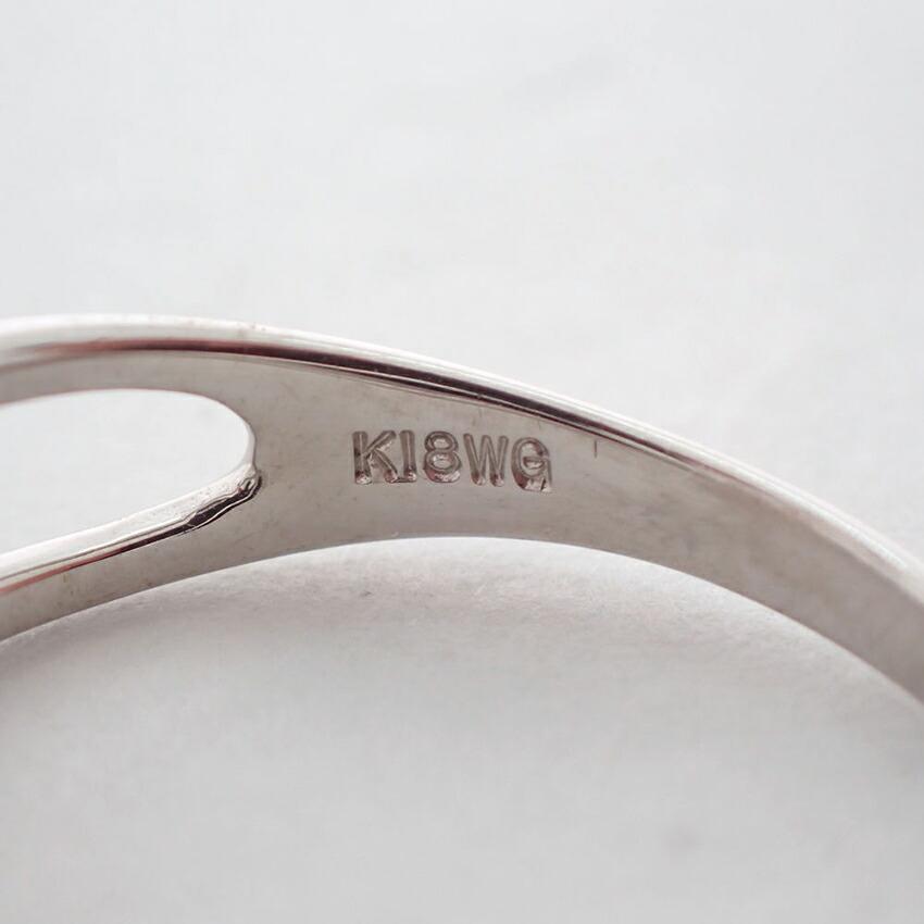 [Used] K18WG Diamond/0.17ct/Ring/Size 11/g427-49