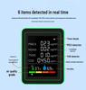 6-in-1 Air Quality Monitor: Formaldehyde, PM2.5, CO2, and TVOC Detection