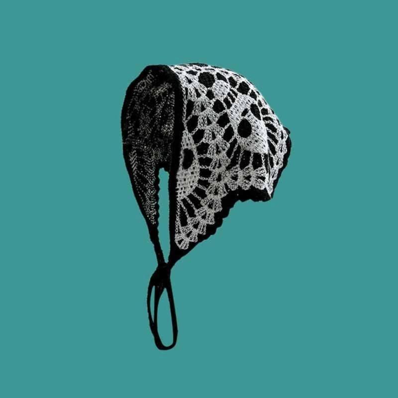 Элегантный головной платок с узором из черепов, повязка на голову, темная серия, платок-бандана, головной убор для Хэллоуина, фото-платок