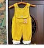 Baby Corduroy Overalls Winter Warm Cotton Pants for Girl Autumn & Infant Clothing Kids Clothes Overalls