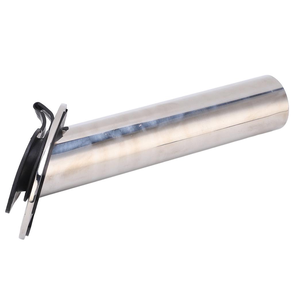 Rod Holder Flush Mount Heavy Duty 316 Stainless Steel UV Resistant PVC Cap 15 degrees  245mm