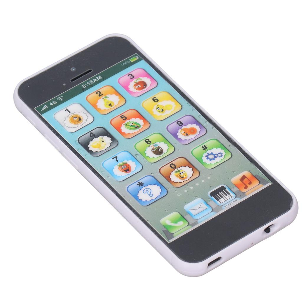 Телефон Обучающая Машина Перезаряжаемая Ранняя Образовательная Моделирующая USB Обучающая Игровая Сотовый Телефон Черный