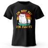 Men's I Am Not Fat I Am Fluffy Printed T-Shirt 100% Cotton Oversized Humor Graphic Tees for Women Summer Tops Kawaii Streetwear