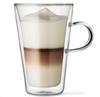 Double Wall Glass Mug Double Structure Heat Resistant Cup 400ml [Morningplace] (1 Piece.)