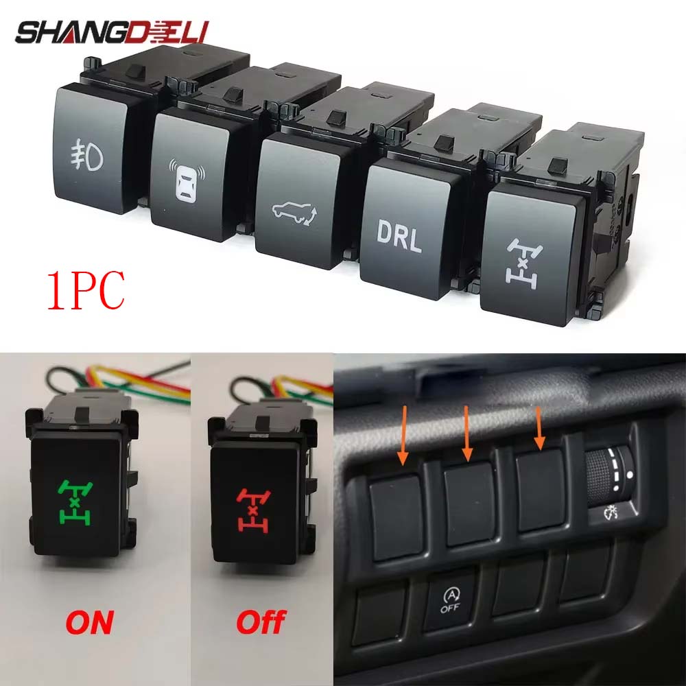 1PC Interior DRL LED Light Front fog light Power On Off Trunk Radar Switch Button For Subaru Forester (SK) 2019 2020 2021 Switches4