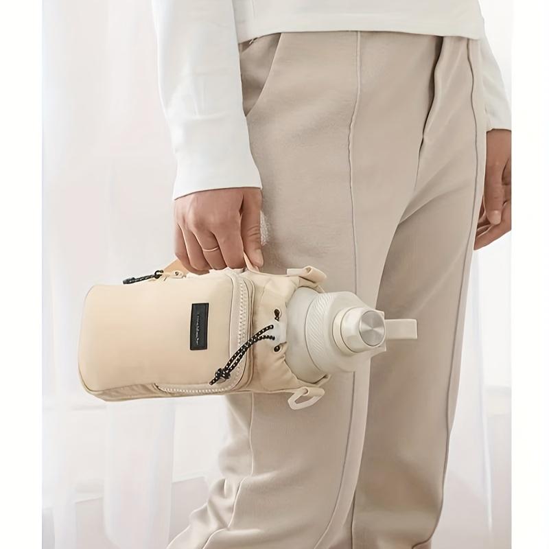 Унисекс сумка-кроссбоди для бутылки с водой со съемным термодержателем для стакана и ремешком, рюкзак для гидратации для активного отдыха без помощи рук, совместимый со смартфонами и камерами