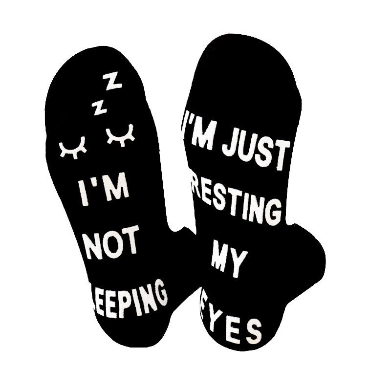 Creative Anti-Slip Mid-Calf Cotton Socks with Funny Lettering