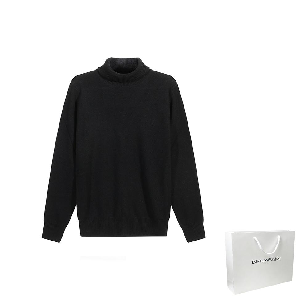 EMPORIO ARMANI Cashmere Sweater Men's Black 8N1M46-1M71Z-0999