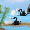Cute Swan Miniatures Animal Lover Swan Ornaments Cartoon Goose Model  Decor Accessories