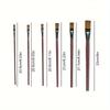6pcs Synthetic Flat Paint Brushes Set, Nylon Bristles with Rivet Handle for Acrylic, Oil, Watercolor Painting Artist Supplies