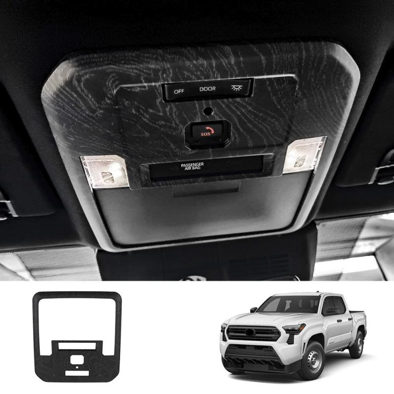 LHD Для TOYOTA TACOMA 2024 2025 ABS Черное дерево Панель центрального управления стеклоподъемниками, панель переключения передач, крышка дефлектора кондиционера