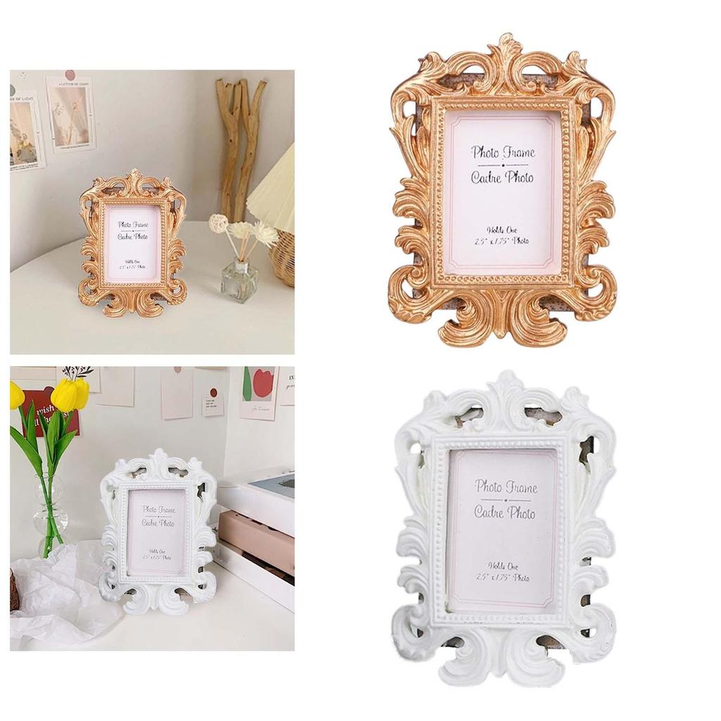 Picture Frame Antique Photo Frame Small Photo Frame Ornate Classic Tabletop Photo Frame Photo Picture Holder for Desktop Gift