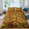 Пододеяльник с золотым цветком, детский комплект постельного белья размера Queen и King, цветочная тема, 2/3 предмета, роскошный стиль, двойной пододеяльник из полиэстера