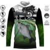 2024 Fishing Shirt Hoodie Protection Quick Dry Tops Plus-size Ventilation Camouflage 3D Fishing Shirt Tops 4XL