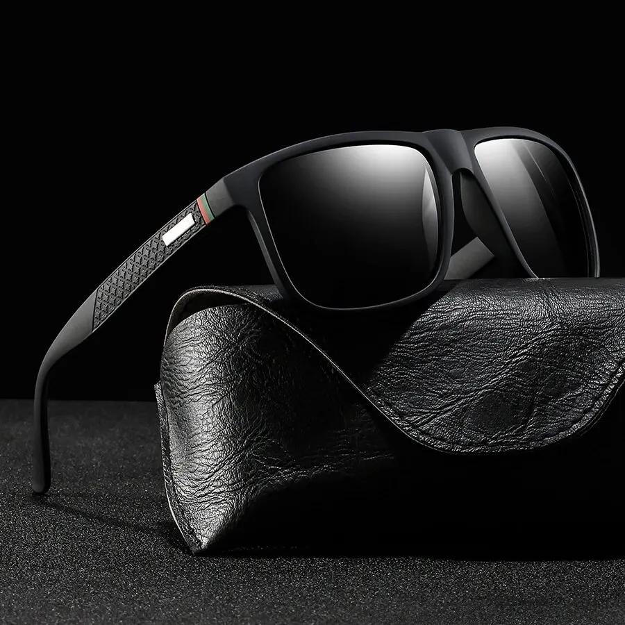 Модные винтажные квадратные солнцезащитные очки для мужчин и женщин, дизайнерский бренд класса люкс, мужские солнцезащитные очки для вождения, рыбалки, защита от УФ-лучей UV400, мужские