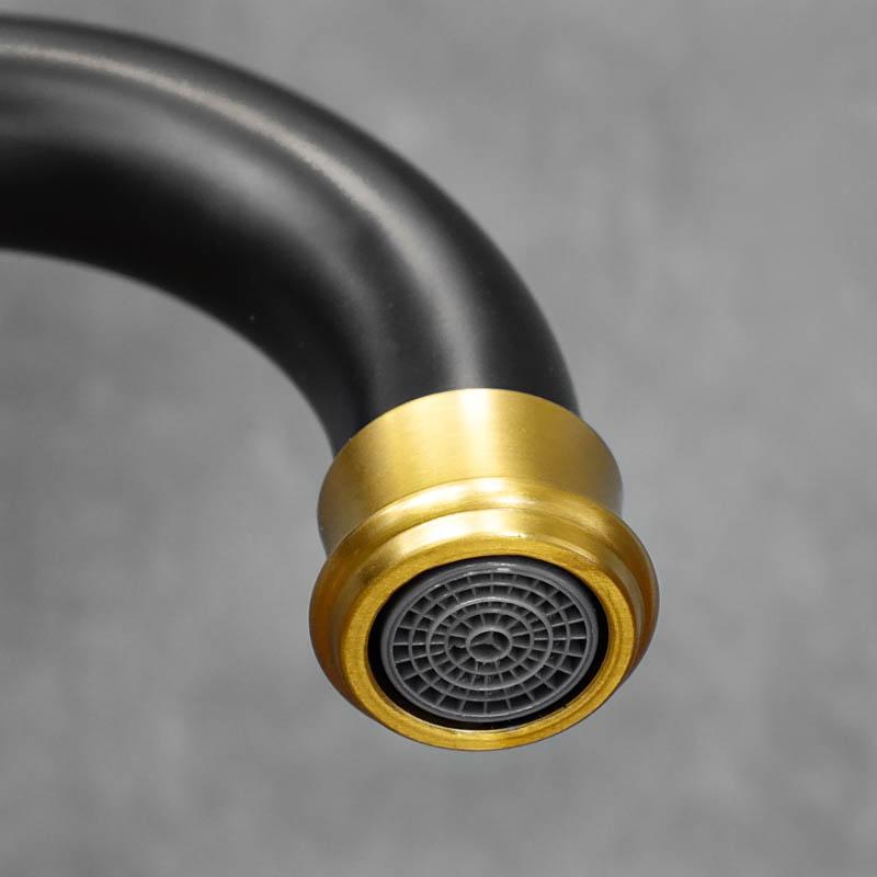 Black free-standing kitchen tap CORNY