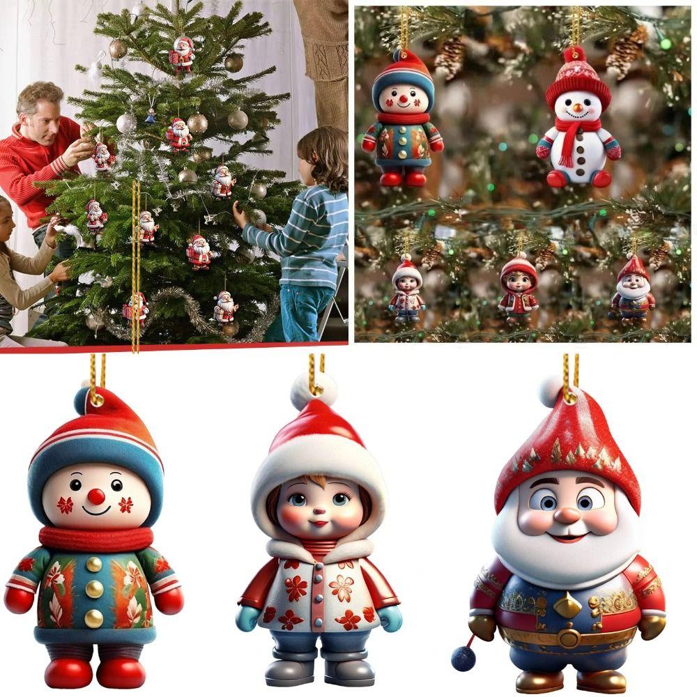 Durable Material Christmas Tree Decoration Multifunction 2D Acrylic Pendant