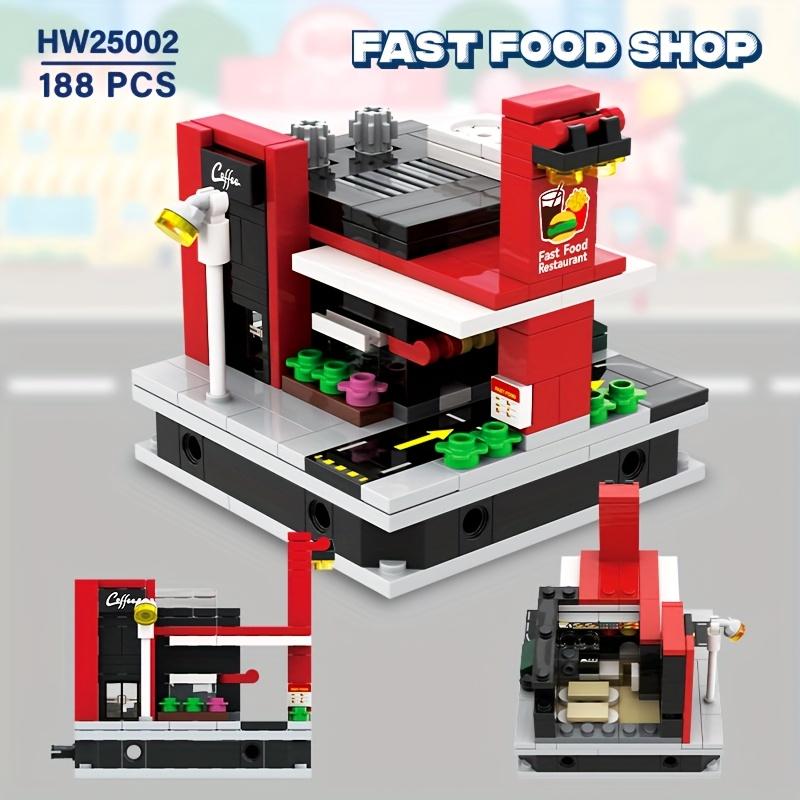 Мини Город Магазин Улица Вид Конструктор Модель Симуляция Архитектура Коллекция Частицы Конструкция Строительные Кирпичики Игрушка