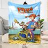 Girl Flying Near House. Flannel Blanket-Soft and Suitable for Sofas,Beds,Offices,Travel,All Seasons,Great Gift for Holidays and Birthdays.