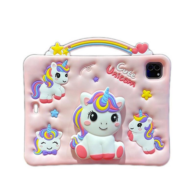 Silicone IPad Pro 11 Case With 360 Rotating Stand Cartoon Design Air 4 5 6 7 10 A16 Full Cover Protective Shell