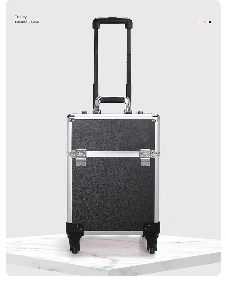 Профессиональный кейс-тележка для визажиста: Хранилище большой вместимости с замком для инструментов для макияжа, маникюра и тату.