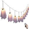 Guirlande lumineuse Halloween - AIMOONSA - 10 petits fantômes - LED - Télécommande - Boîtier à piles