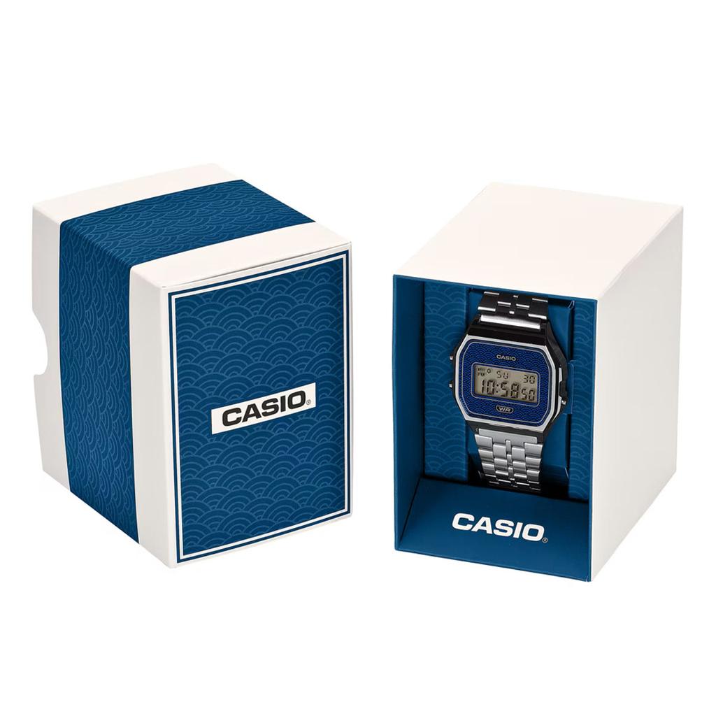 Casio КЛАССИЧЕСКИЕ Цифровые часы Seigaiha Синие, A159WEVJ-2
