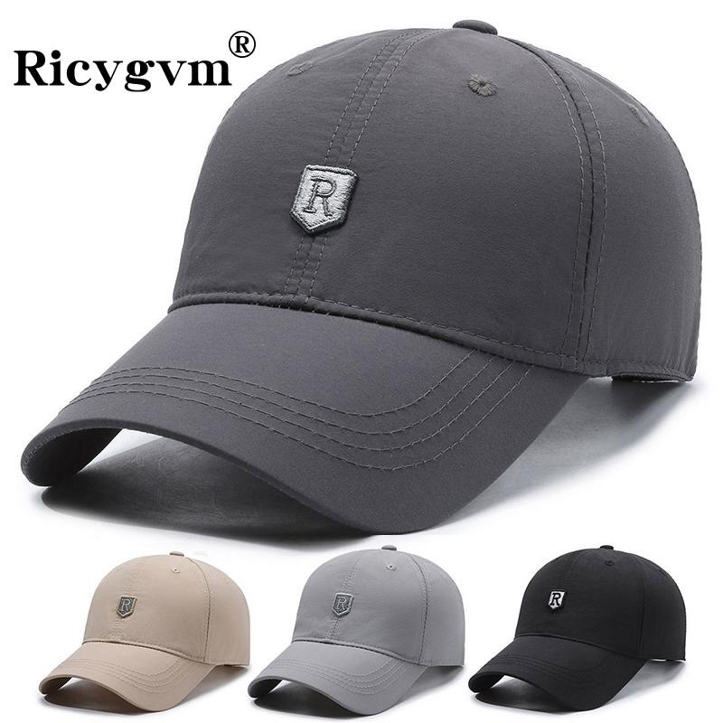 Ricygvm Summer Quick Dry Baseball Hat For Men Outdoor Sport Peaked Cap Thin Mesh Duck Tongue Hat Trendy Fashionable Letter Male Sun Visors