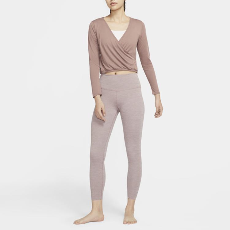 Nike Роскошные однотонные повседневные леггинсы для йоги женские леггинсы светло-фиолетовые CJ3802-298