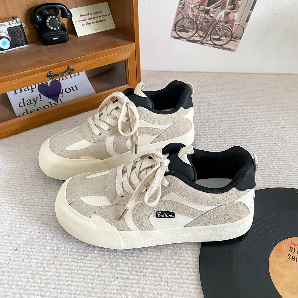 6576 латексная стелька/платформа немецкие тренировочные туфли женская обувь бордовый ретро 2024 новые популярные кеды белые туфли