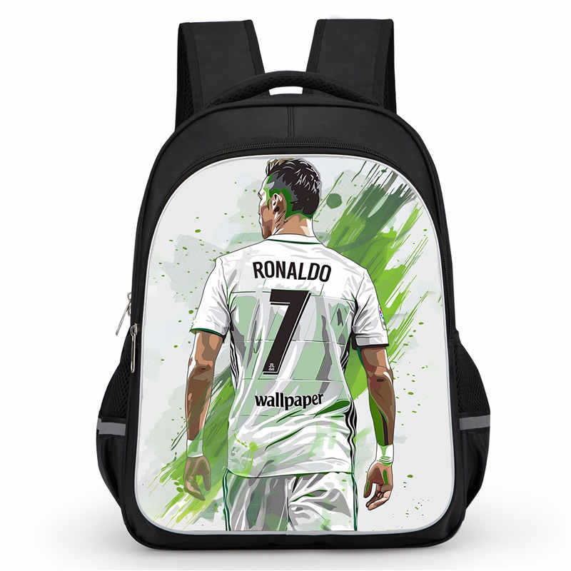 Рюкзак Cr7 Печать Высокой Четкости Большая Вместимость Многофункциональный Молния Oxford Защита Спины Легкий Рюкзак