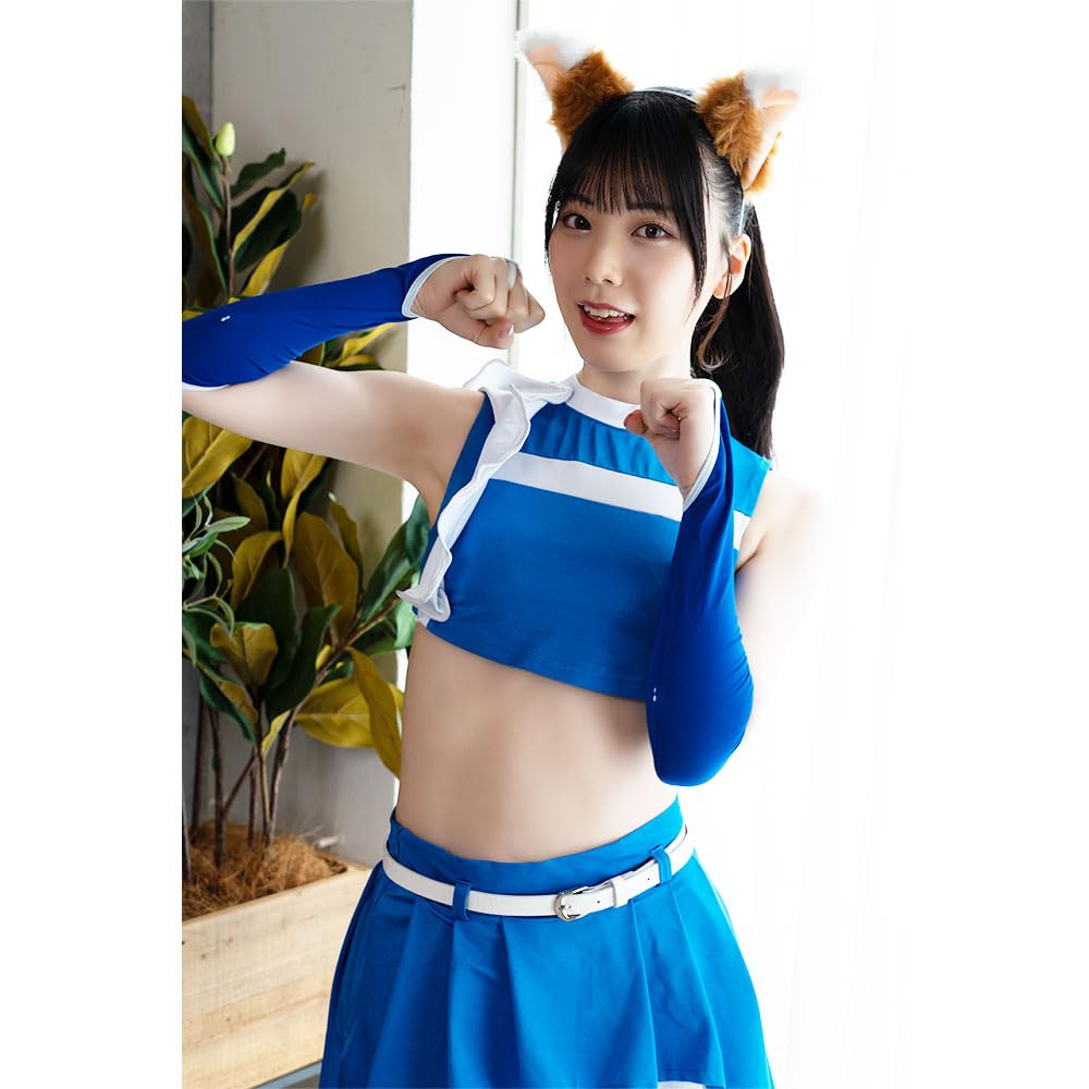 F Blue Dance O Cheer Girl X Cheer Girl Униформа Размер M Косплей Костюм [Be With] Женский