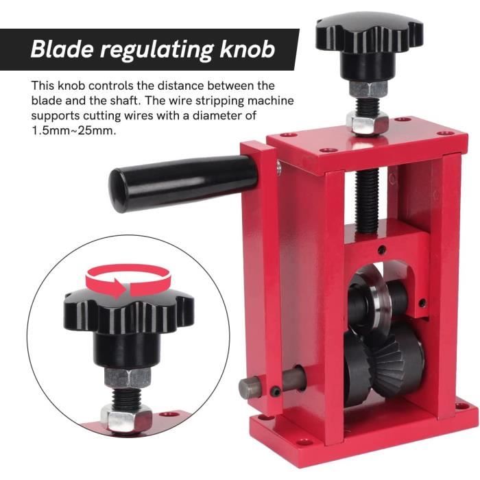 Machine À Dénuder Manuelle - Pince À Dénuder Les Fils De Cuivre - Gamme De Calibres De 1.5 Mm À 25 Mm