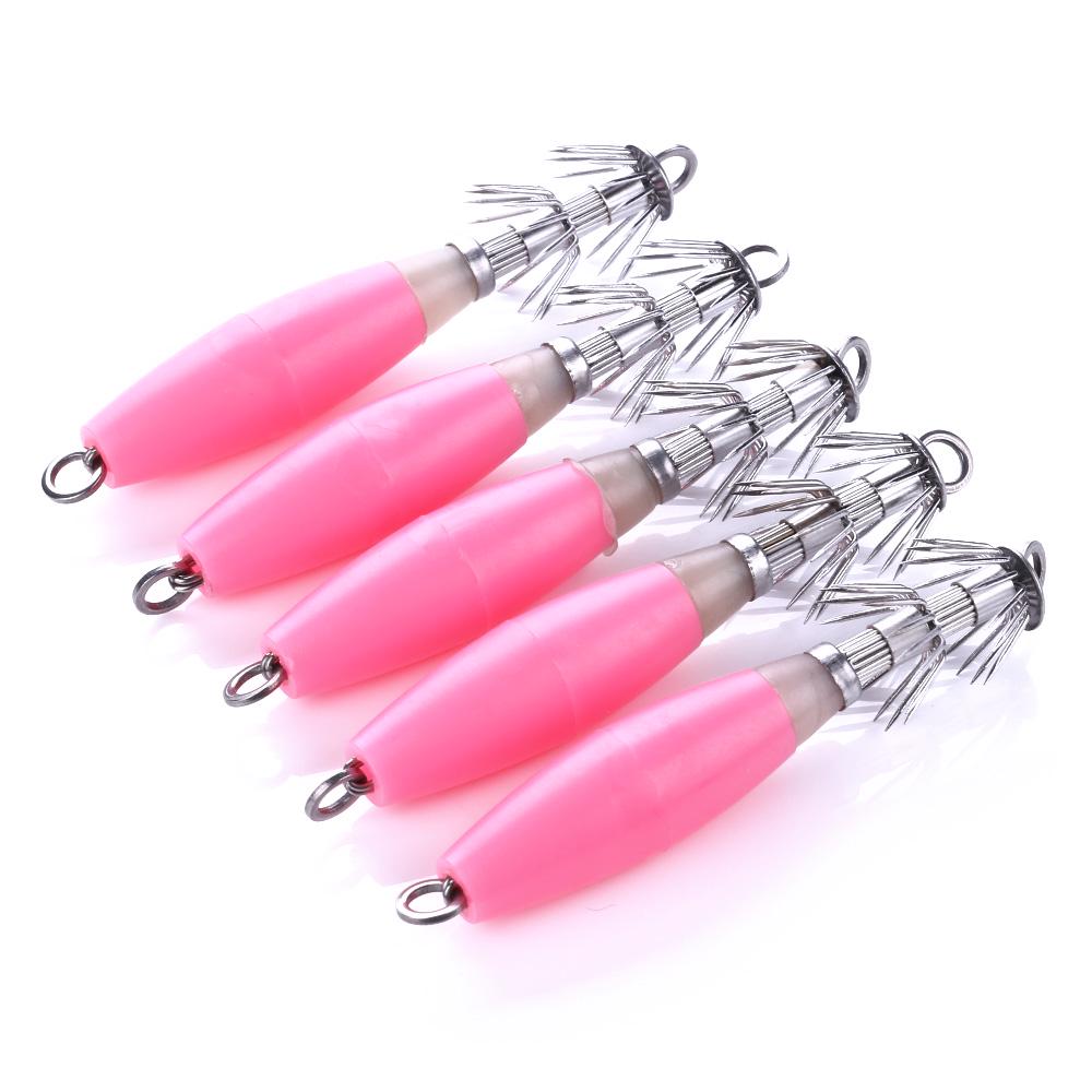 HENGJIA 5pc Squid Jig Wobbler Bionic Perch Pike Trout Fishing Lure Artificial Bait Accessories